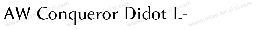 AW Conqueror Didot L字体转换